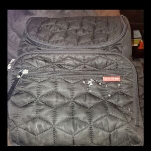Skip Hop Quilted Black  Diaper Backpack